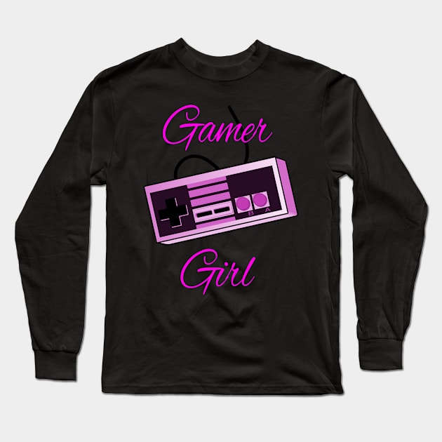 Cute Gamer Girl shirt gift for girls and women Long Sleeve T-Shirt by kmpfanworks
